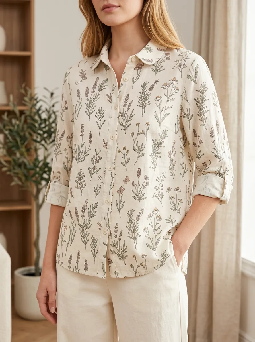 Women's Scenic Botanical Nature Lover Daisy Shirt