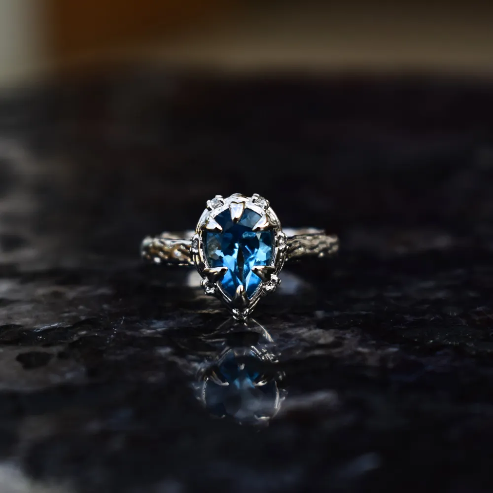 Rustic Topaz Ring
