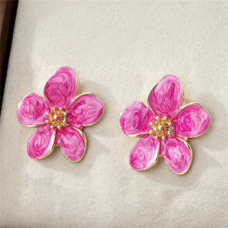 Playful Floral Statement Earrings
