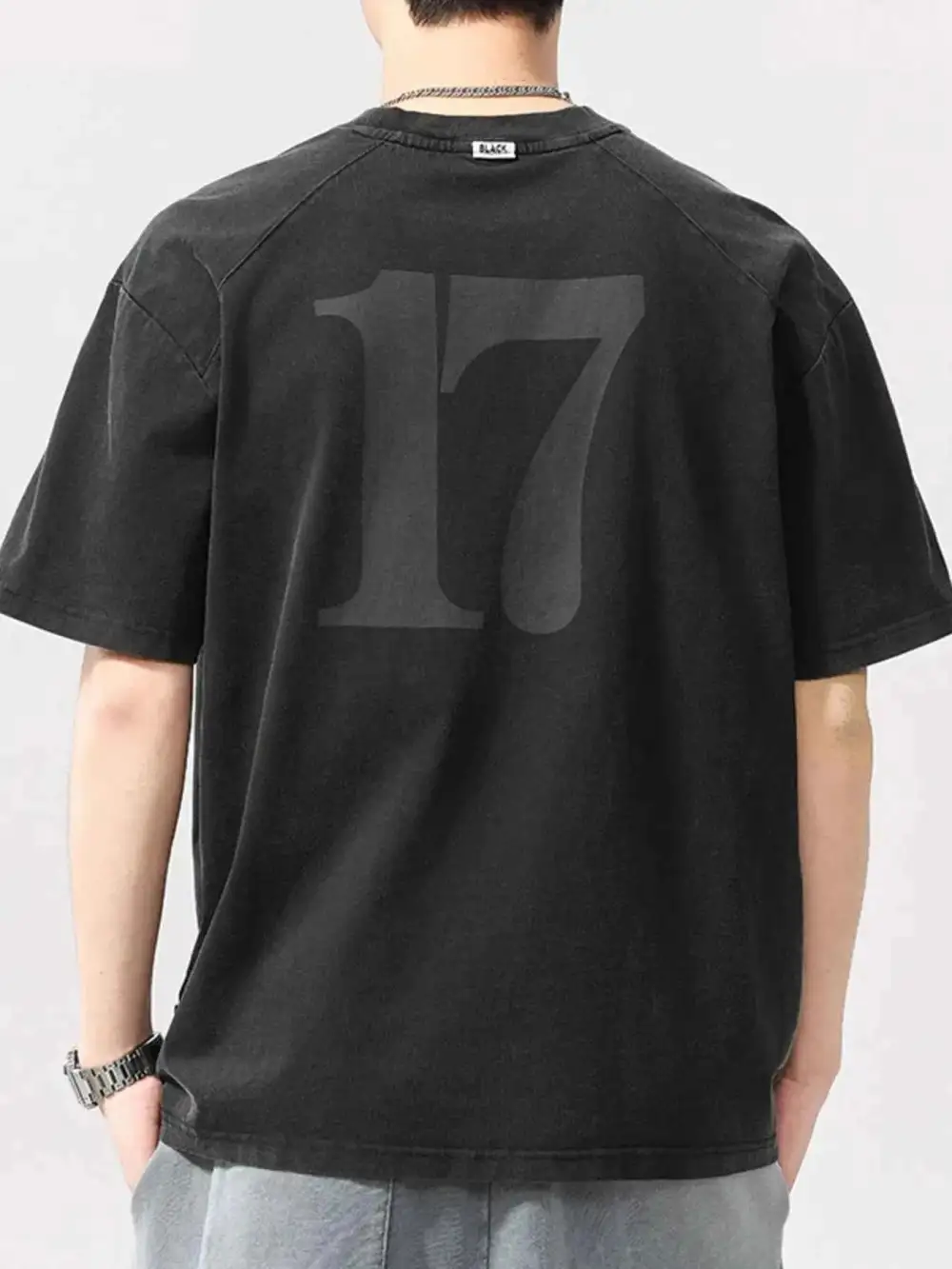 Vintage Washed Number Oversized T-Shirt