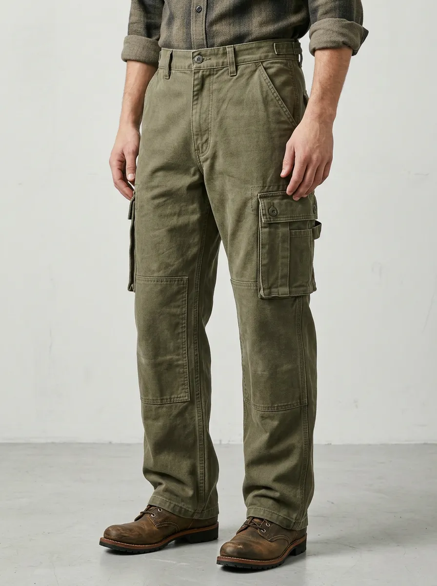 Men's Military Style Olive Green Cargo Pants