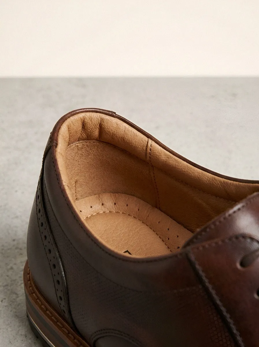 Men's Perforated Derby Dress Shoes