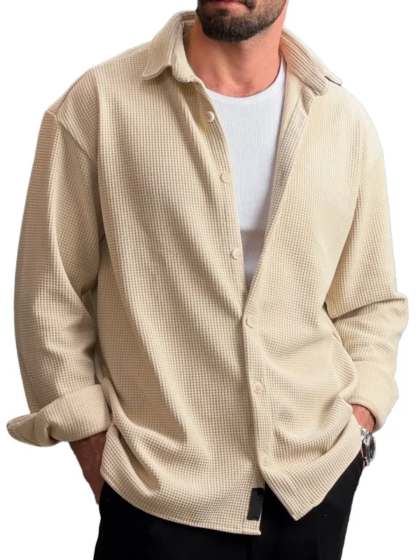 Heritage Textured Knit Camp Collar Shirt