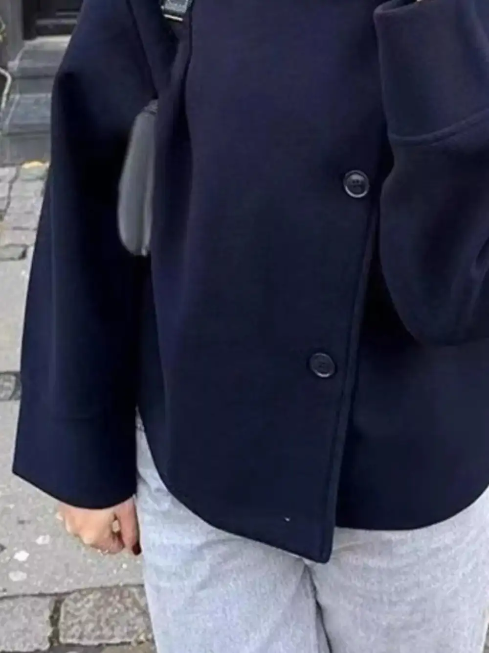 Wool Blend Long Sleeve Outerwear