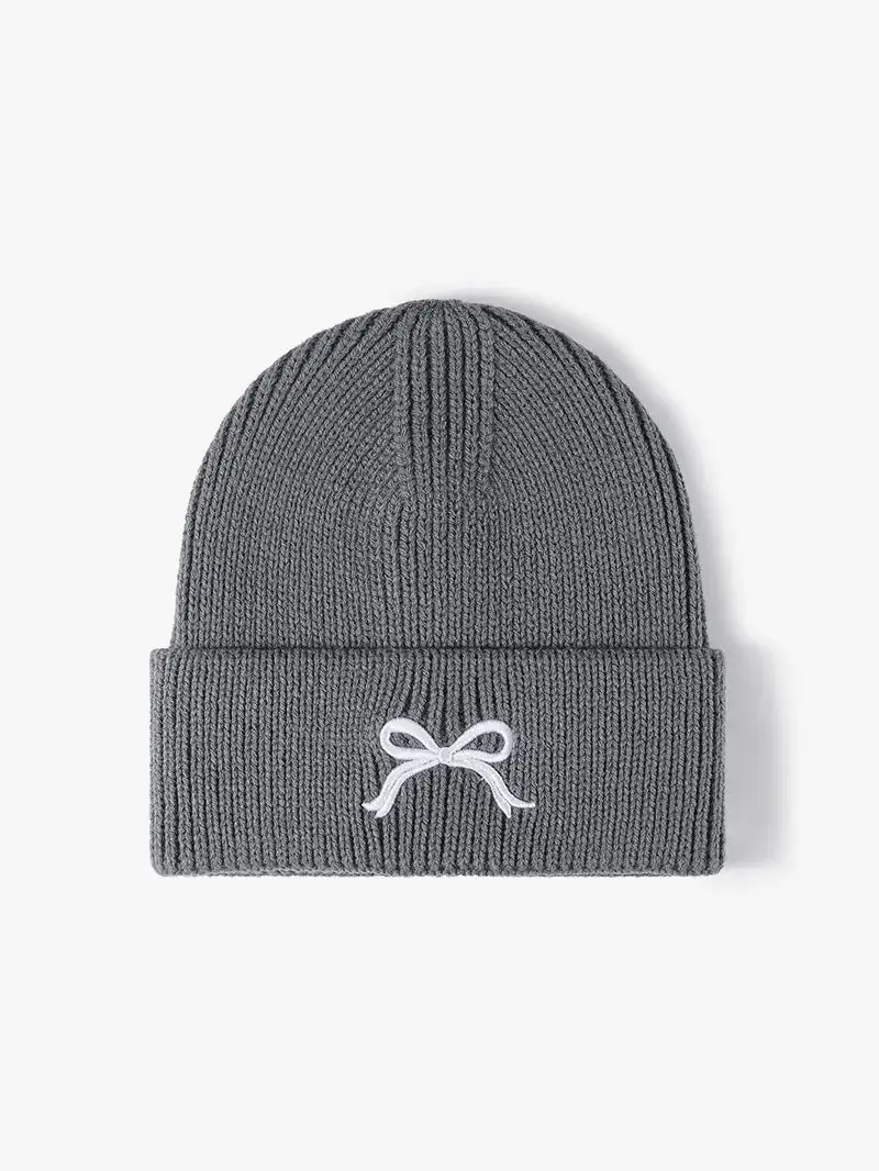 Embroidered Knit Casual Hat