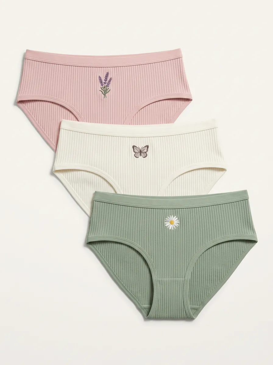 Women's Mid-Rise Butterfly Briefs Three Pack