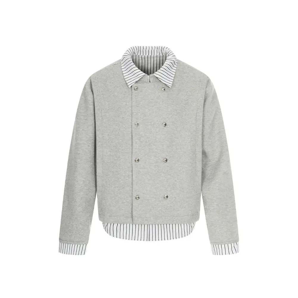 Striped Collar Sweater Jacket