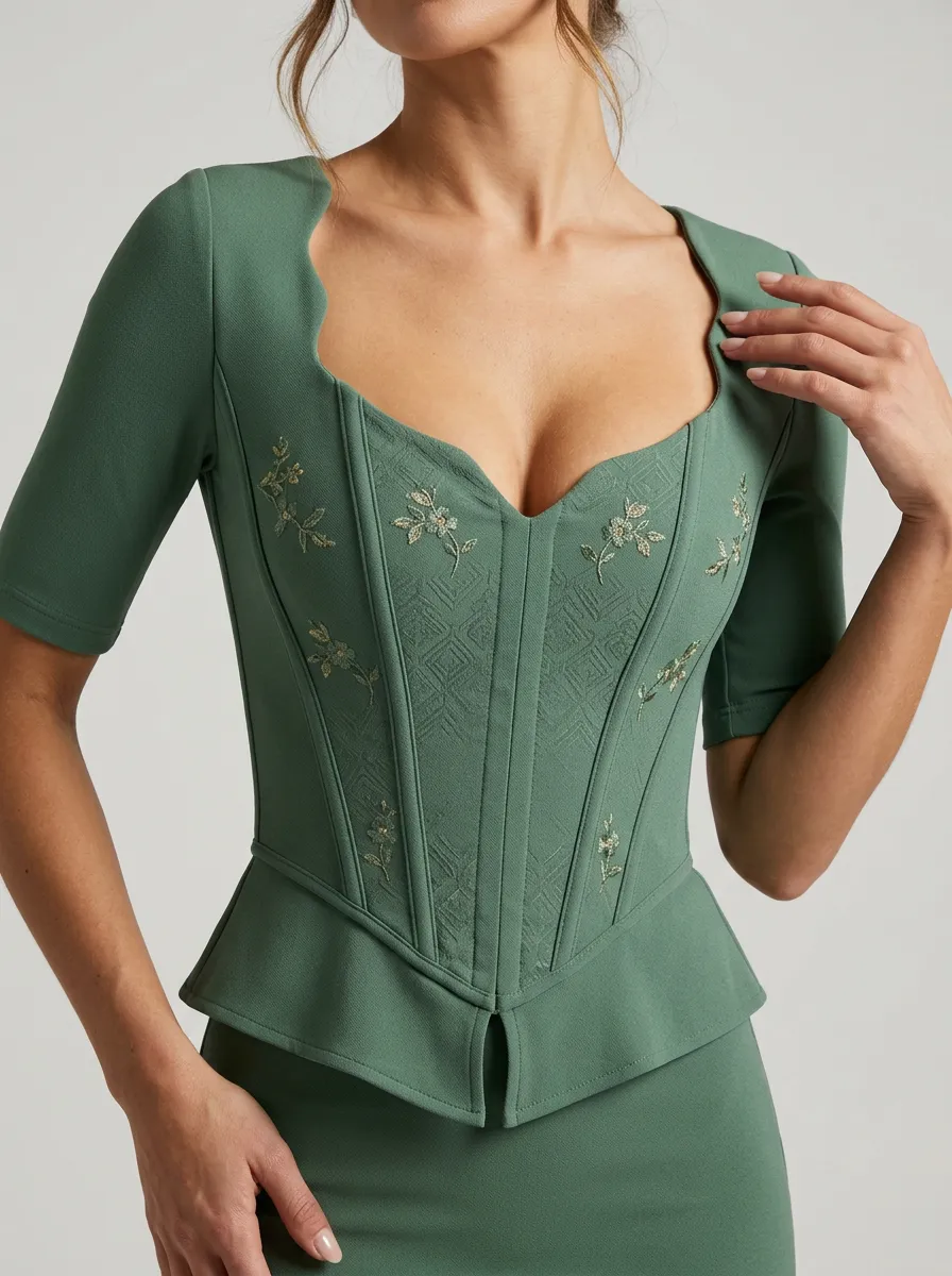 Classic Floral Essential Women's Corset Top