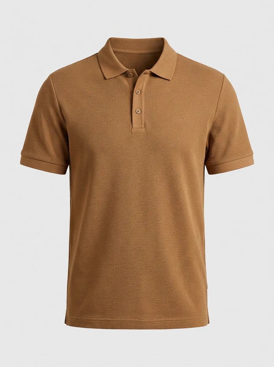 Modern Textured Men's Polo Shirt