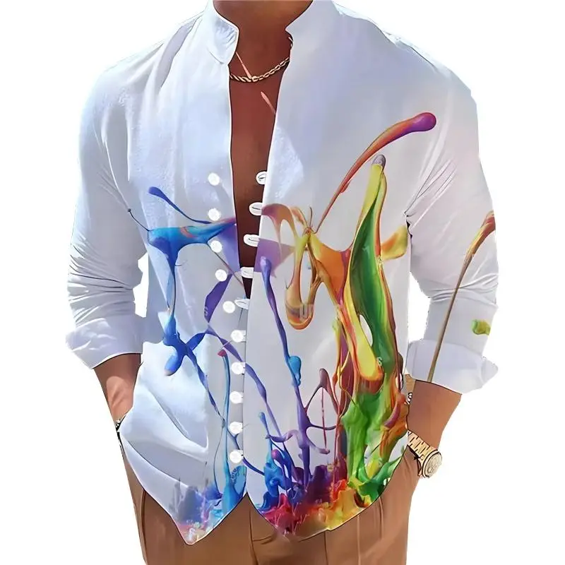 Printed Easy Collar Shirt