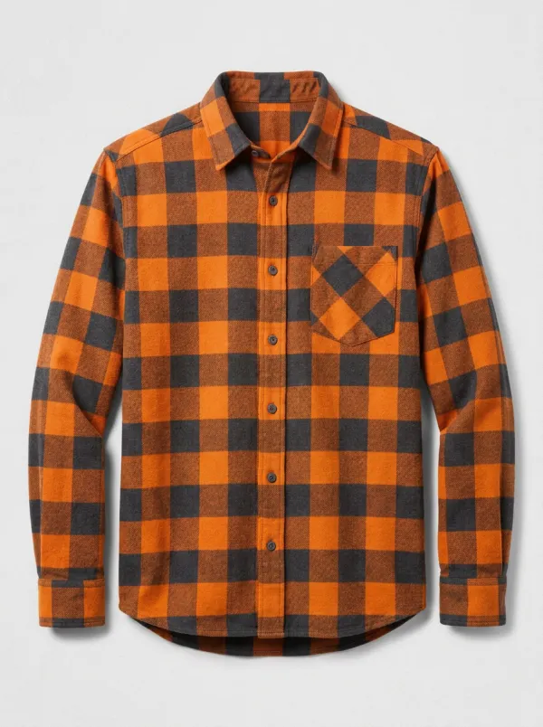 Men's Buffalo-Plaid Plaid Flannel Shirt