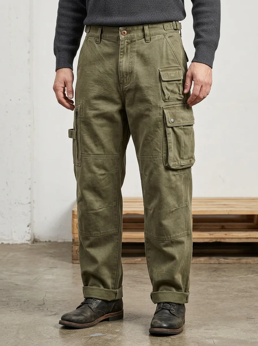 Men's Relaxed Canvas Trail Tactical Cargo Pants