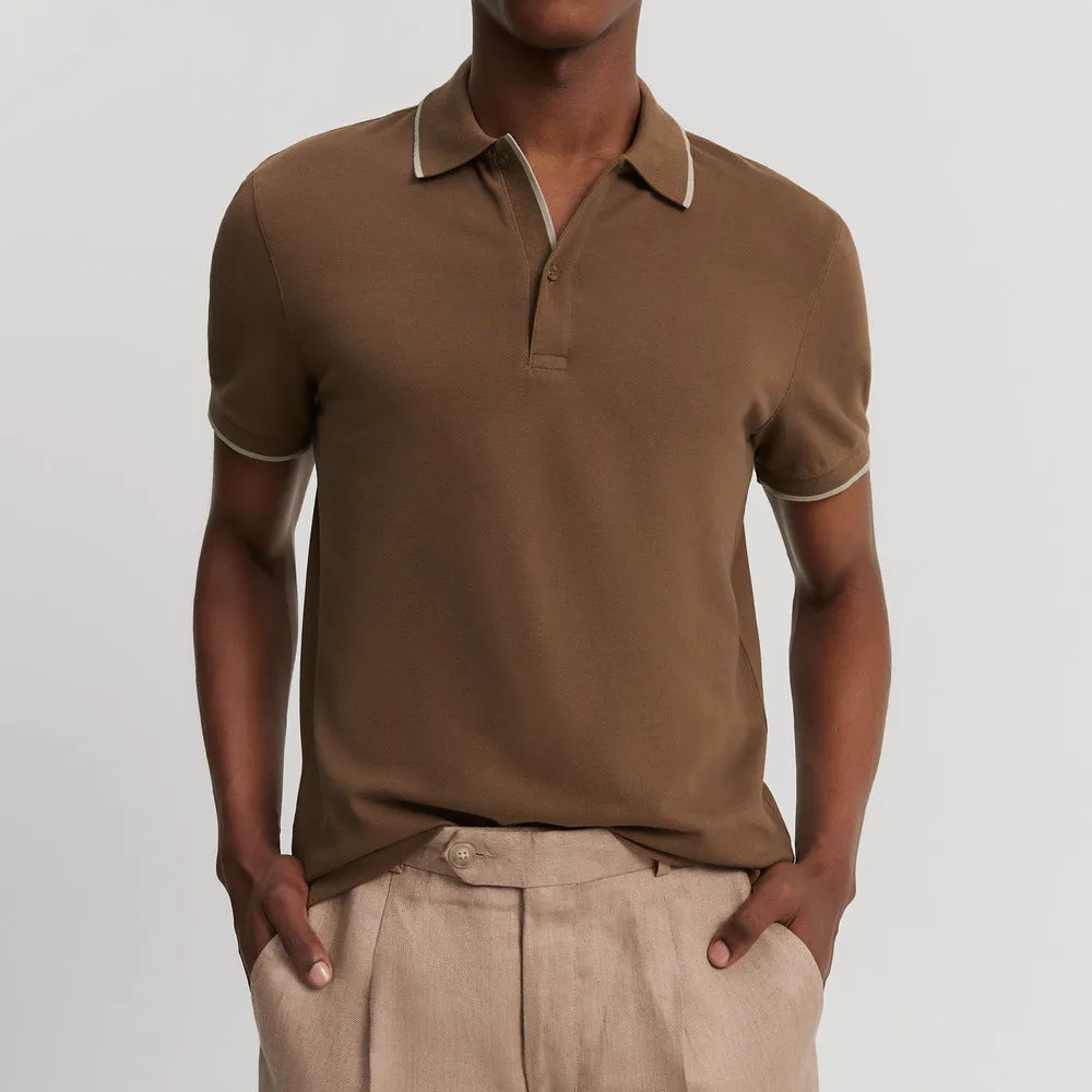 Men's Pique Slim Fit Stretch Polo Shirt