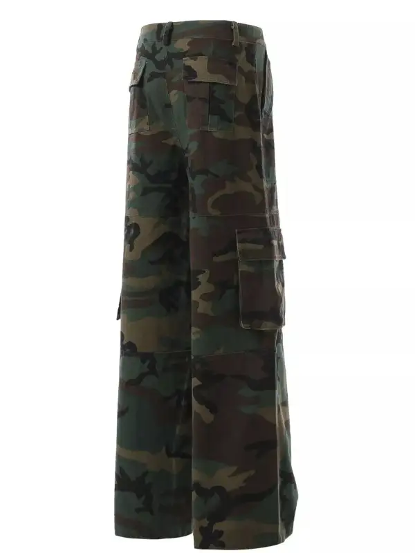 Men's Camouflage Wide Leg Cargo Pants