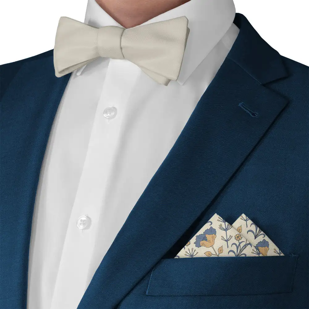 Contemporary Composed Floral Pocket Square
