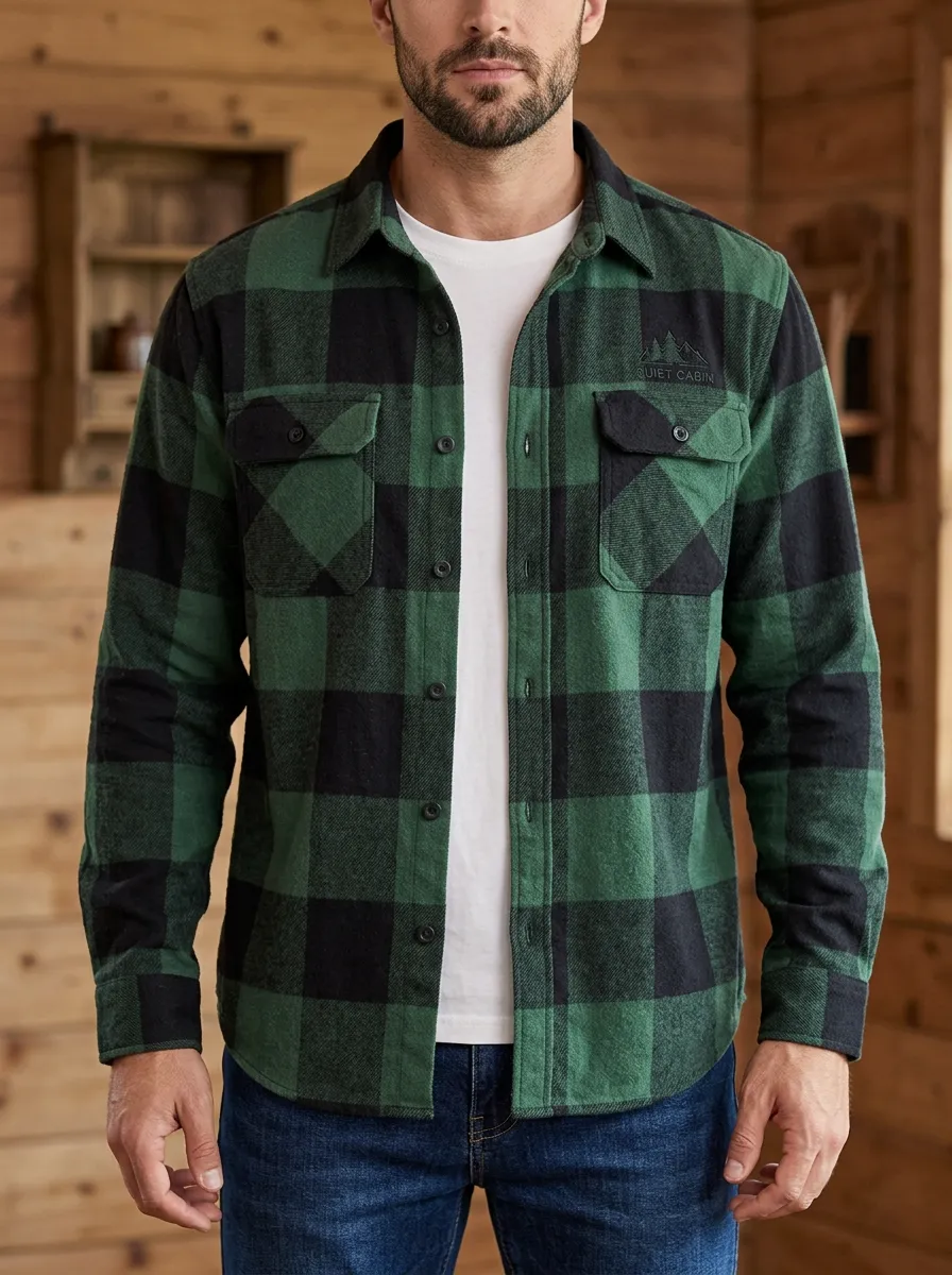 Mountain Plaid Button Front Shirt