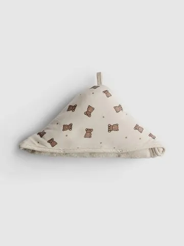 Bear Print Hooded Towel