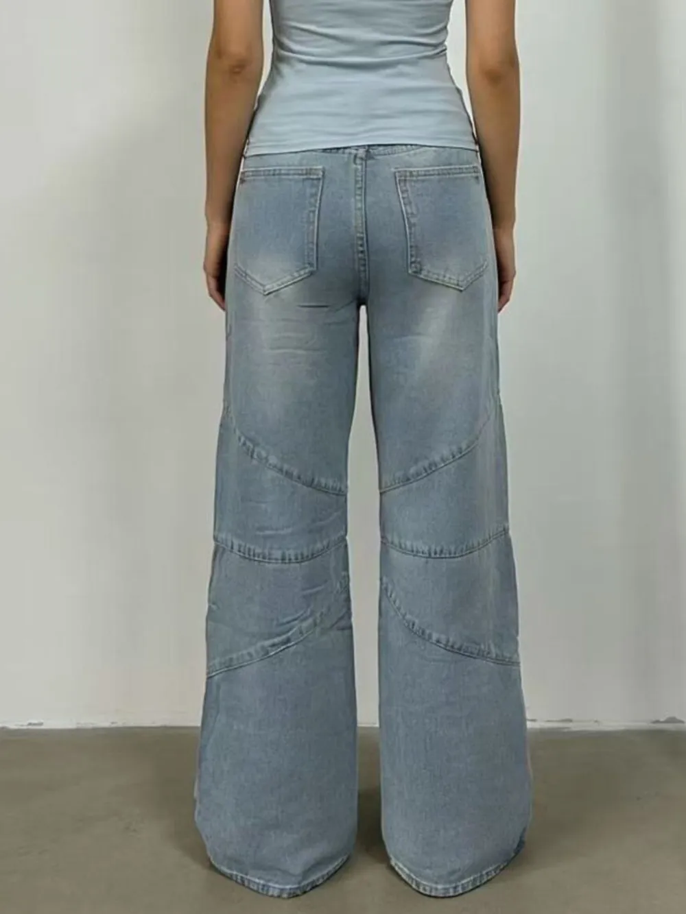 Classic Vintage Wash Wide Leg Jeans
