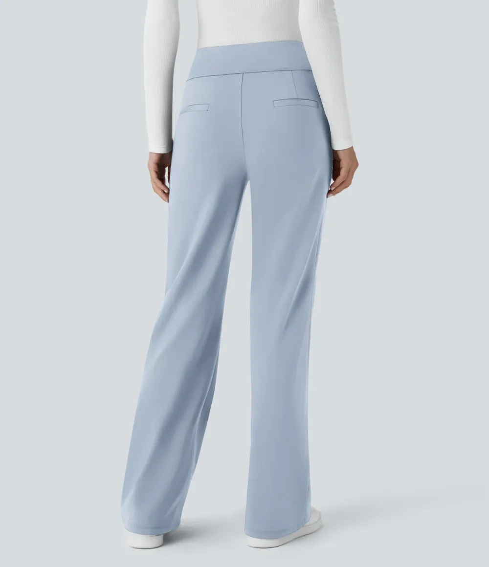  DayStretch Mid Rise Side Zipper Pocket Work Flare Pants