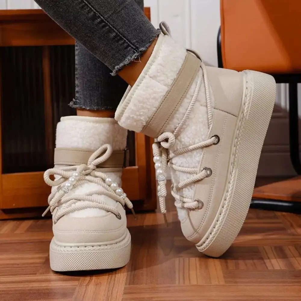 Refined Lace-Up Platform Boots