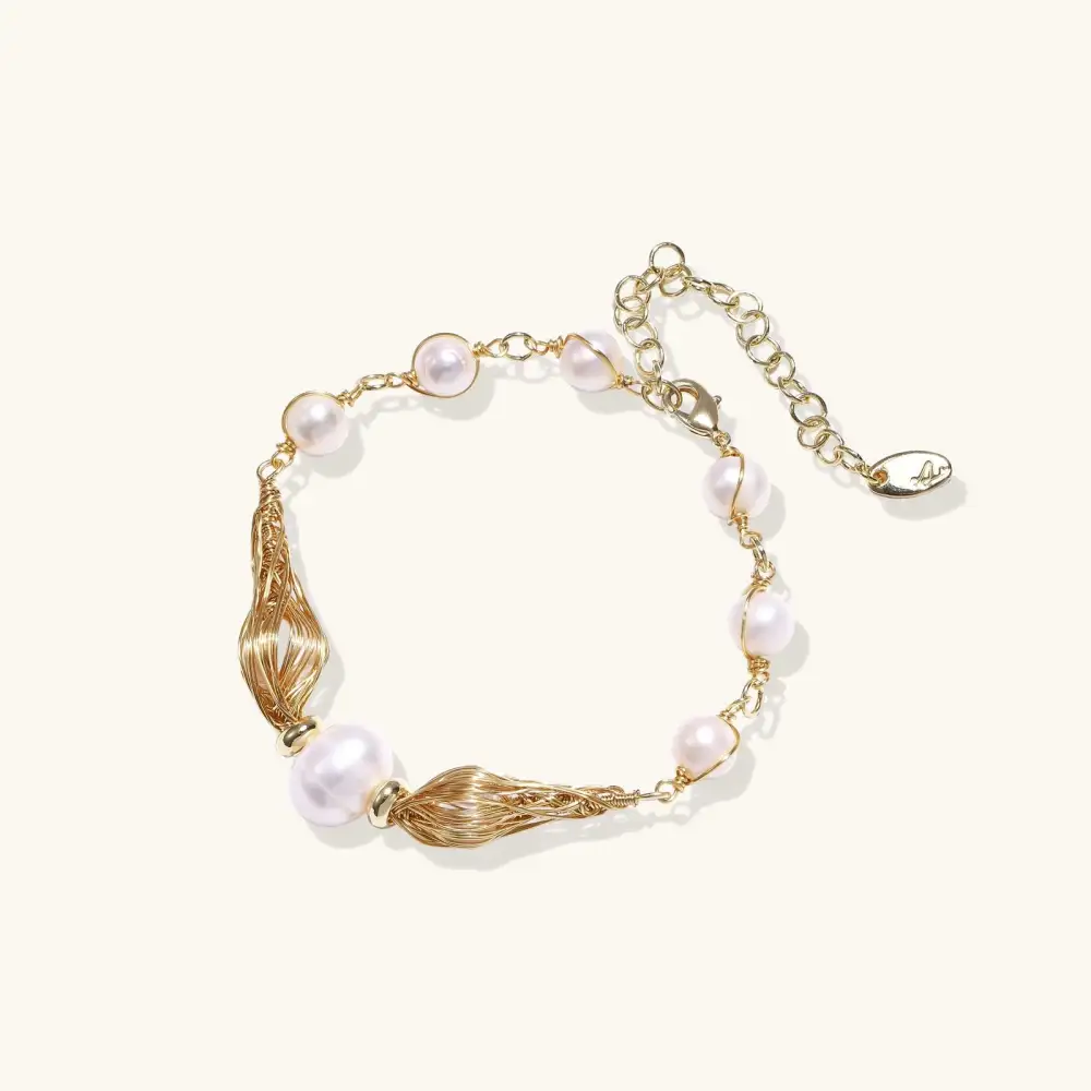 Spiral Pearl Bracelet