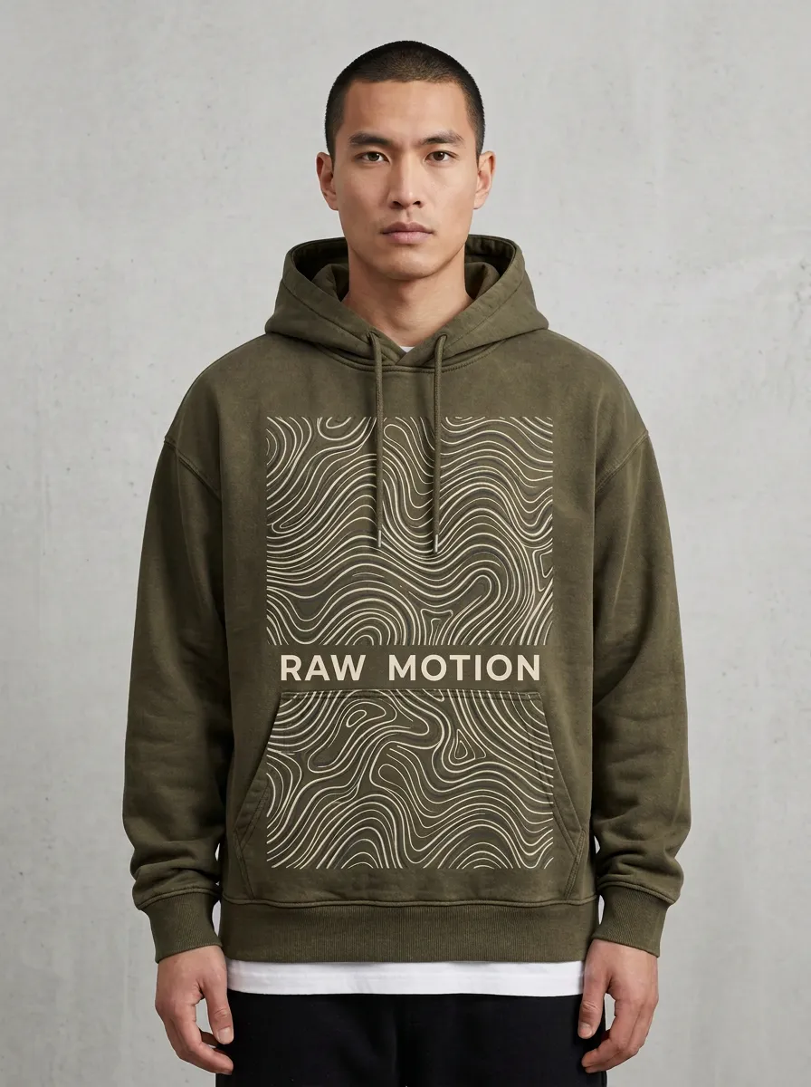 Topographic Abstract Men's Graphic Hoodie