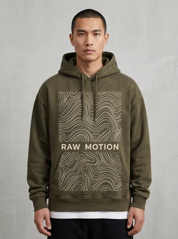 Topographic Abstract Men's Graphic Hoodie
