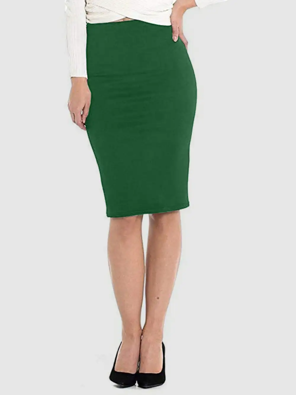 Structured Lightweight Wrap Skirt