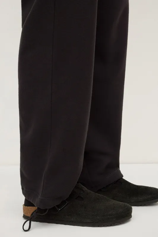 Washed Black Fleece Track Pants