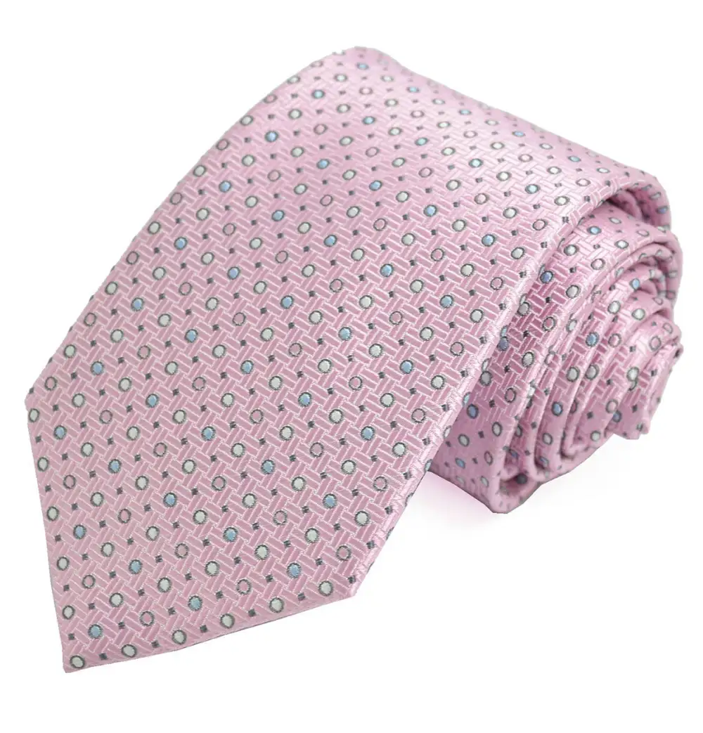 Refined Silk Dotted Men's Necktie With Pocket Square