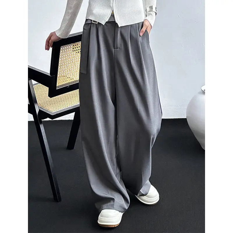 Loose High Waist Suit Pants