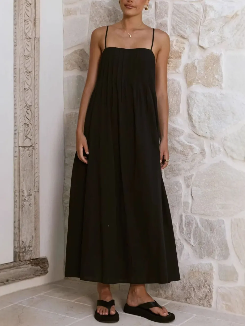 Elegant Pleated Casual Dress