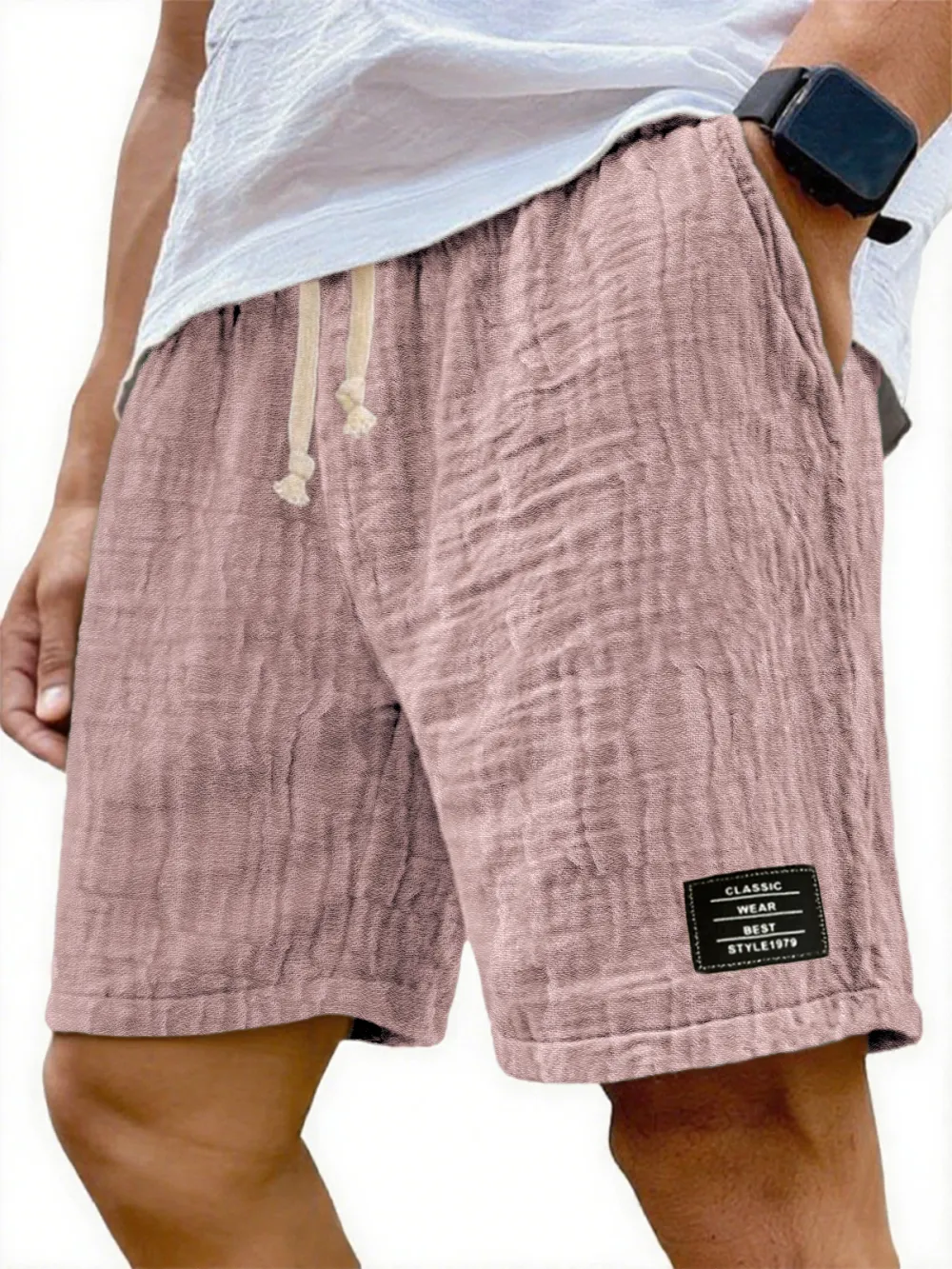 Gauze Cotton Seamed Detail Shorts