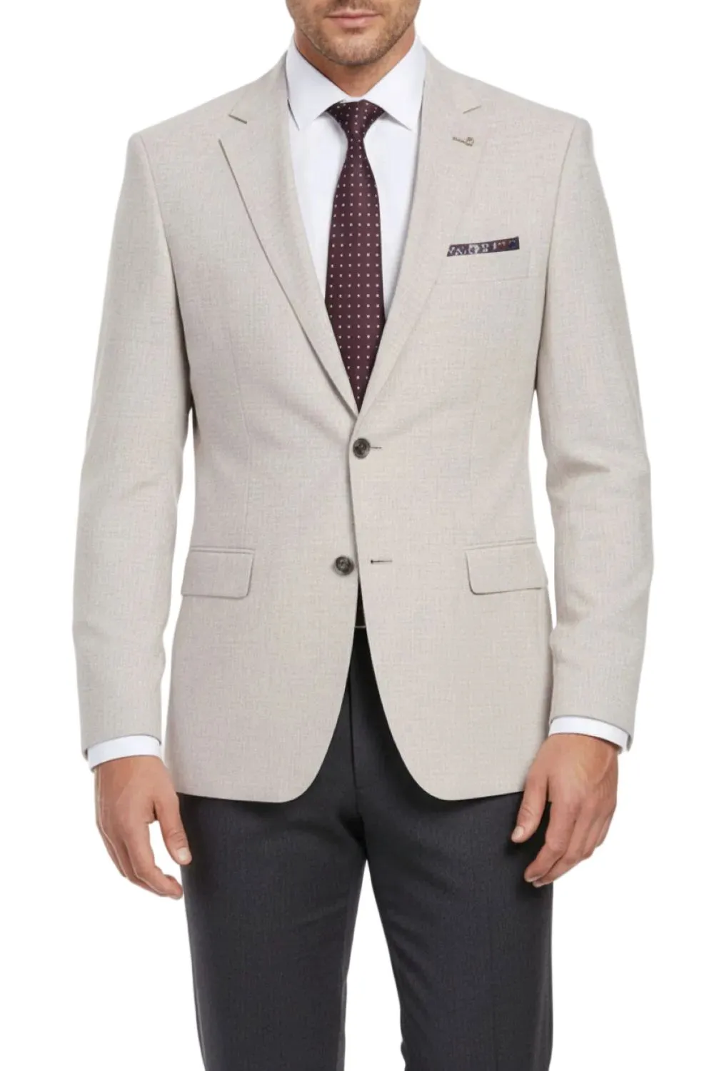 Beige Regular Fit Linen Cotton Coat