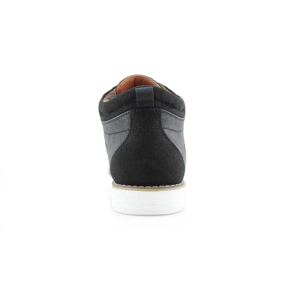 Structured Faux-Suede Suede Faux-Leather Chukka Boots