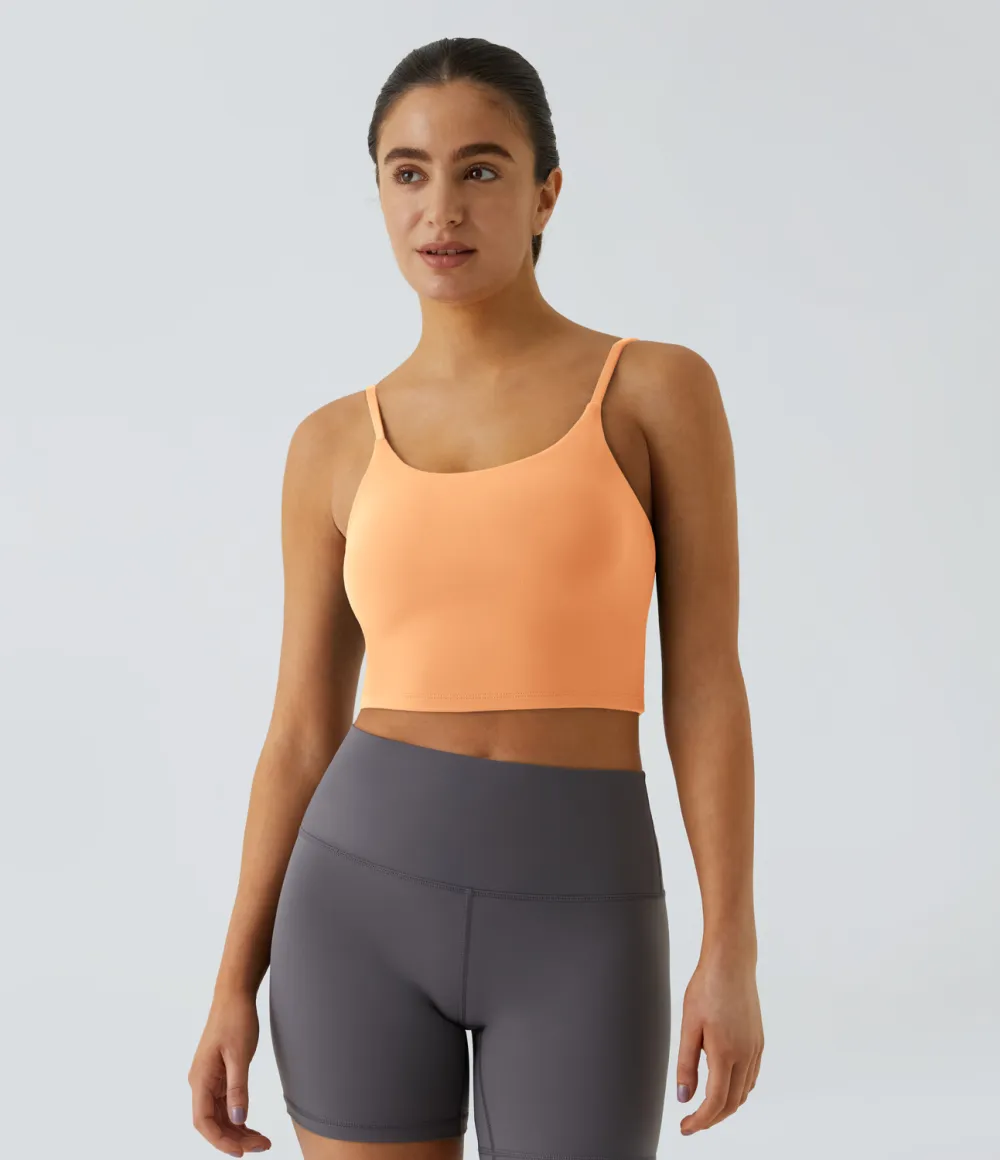 Basic Padded Workout Cropped Tank Top