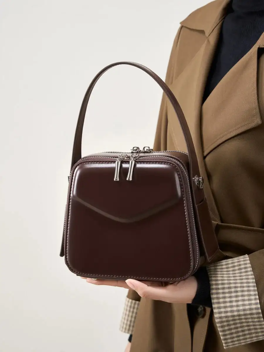 Fashion-Forward Genuine Leather Satchel Soft