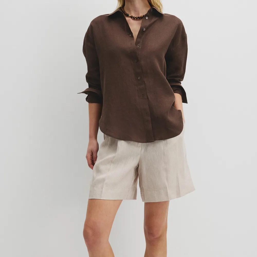 Women's Classic Linen Oversized Shirt
