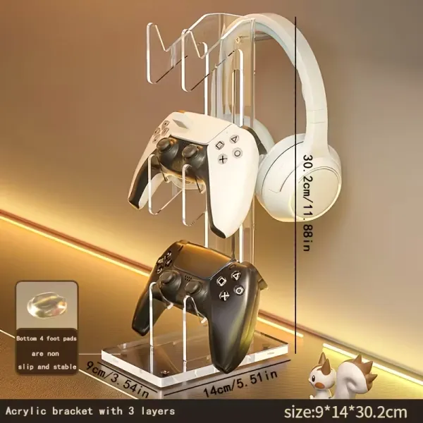 Transparent Acrylic Gaming Gear Holder