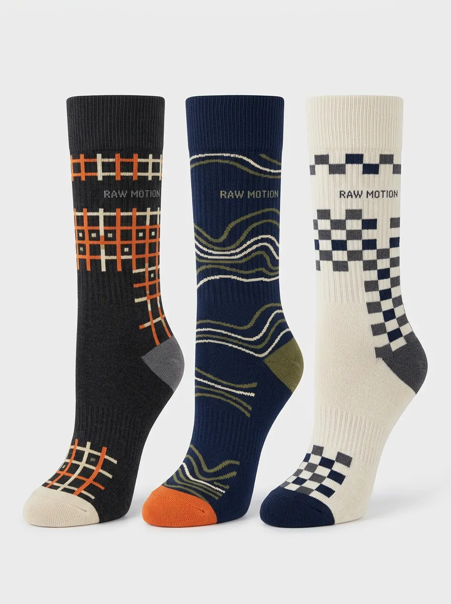 Abstract Geometric Abstract Casual Sock Set