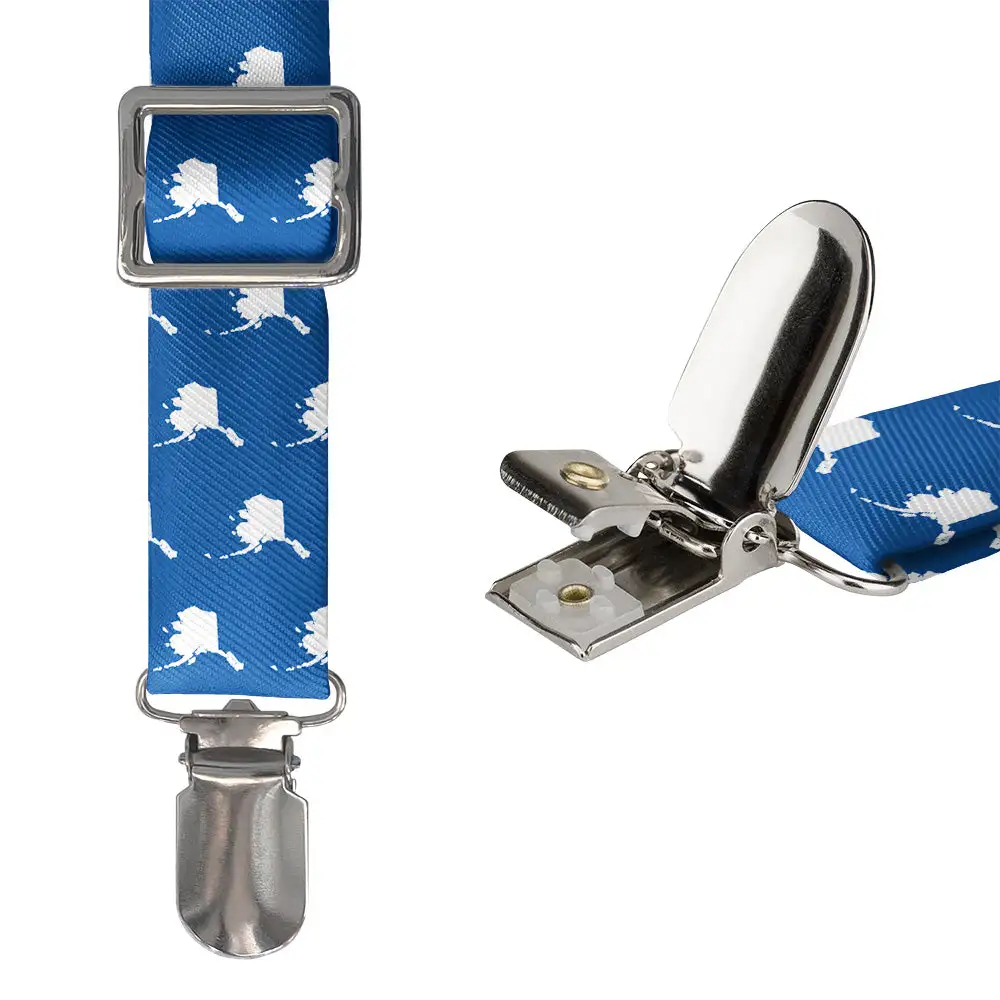 Distinctive Balanced Repeating Silhouette Motif Suspenders