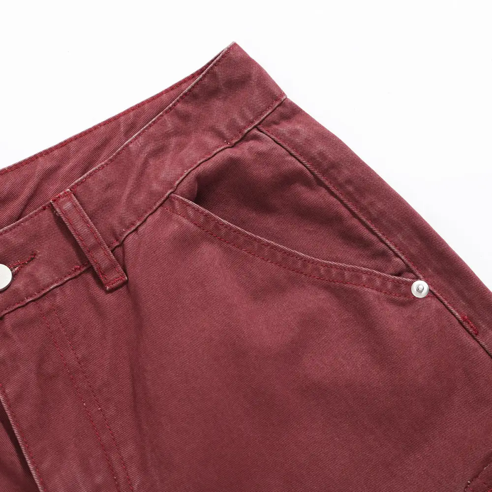 Men's Straight Leg Cargo Denim Jeans