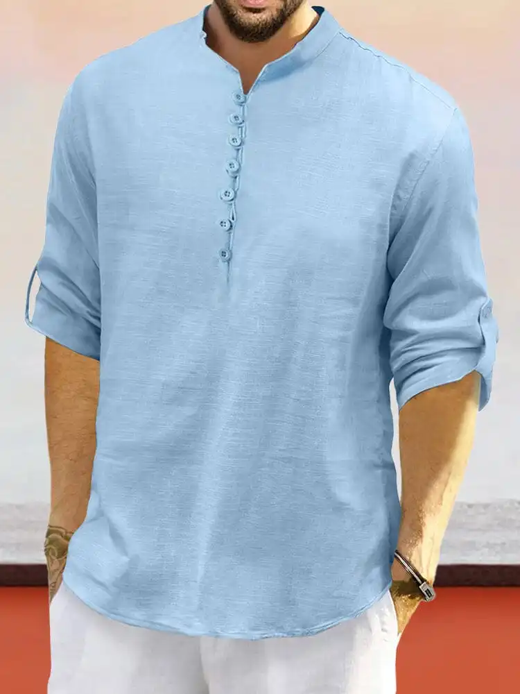 Soft Weave Cotton Linen Textured Shirt