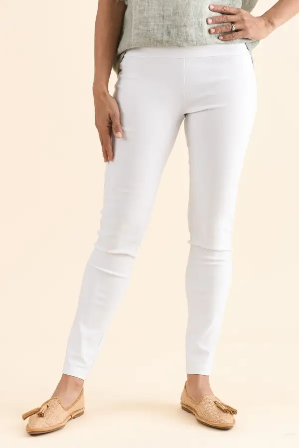 Viscose High Rise Pull On Pants