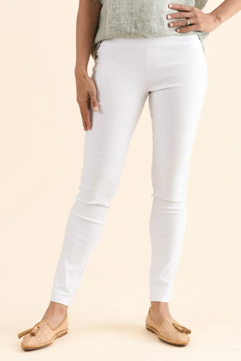Viscose High Rise Pull On Pants
