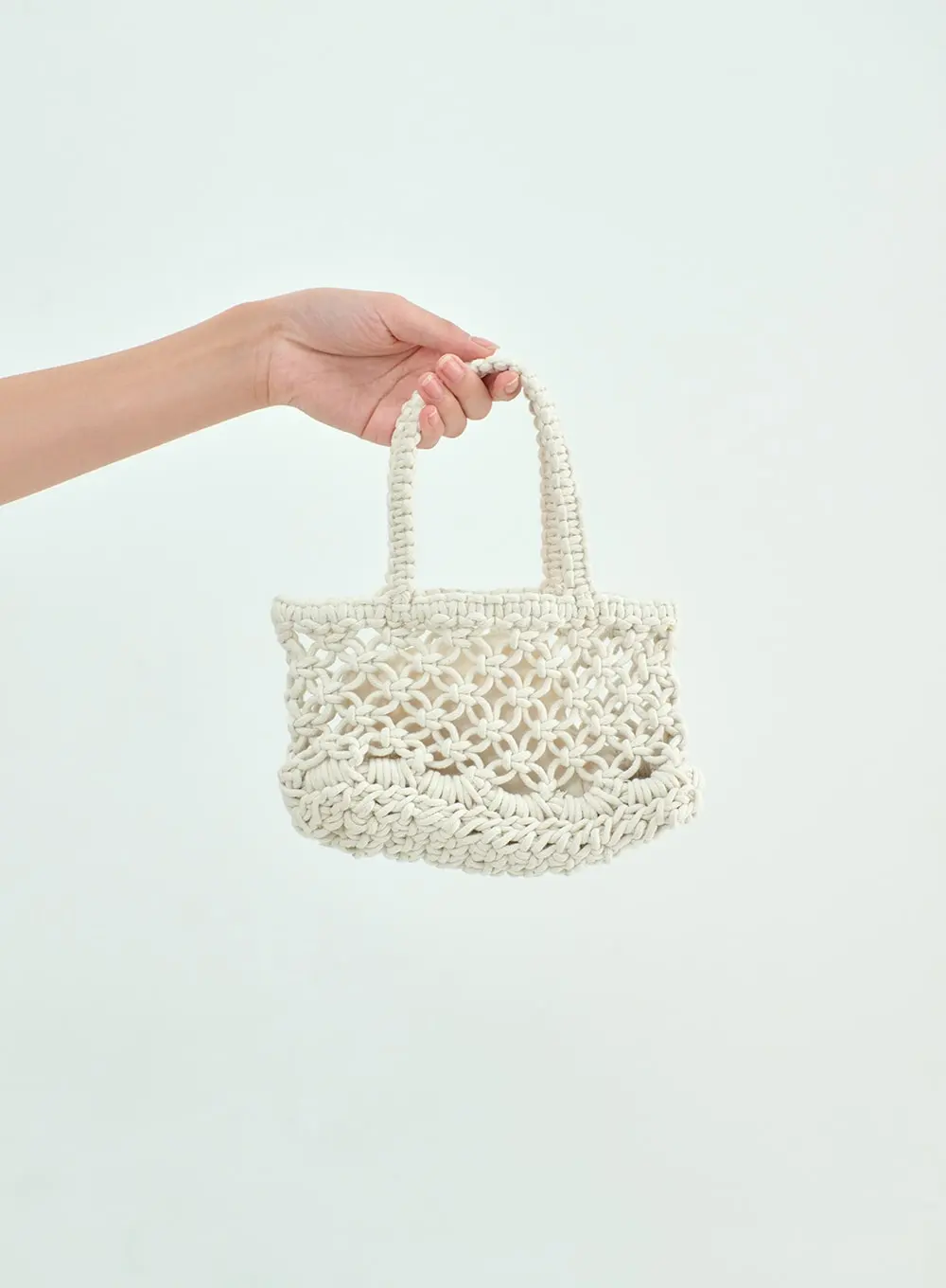 Crochet Cotton Tote Bag