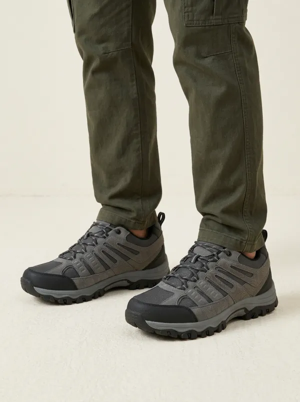 Men's Contemporary Hiking Enthusiast Topographic Map Printed Outdoor Shoes