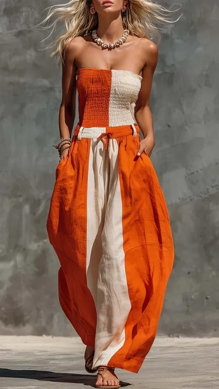 Cropped Wide Leg Jumpsuit