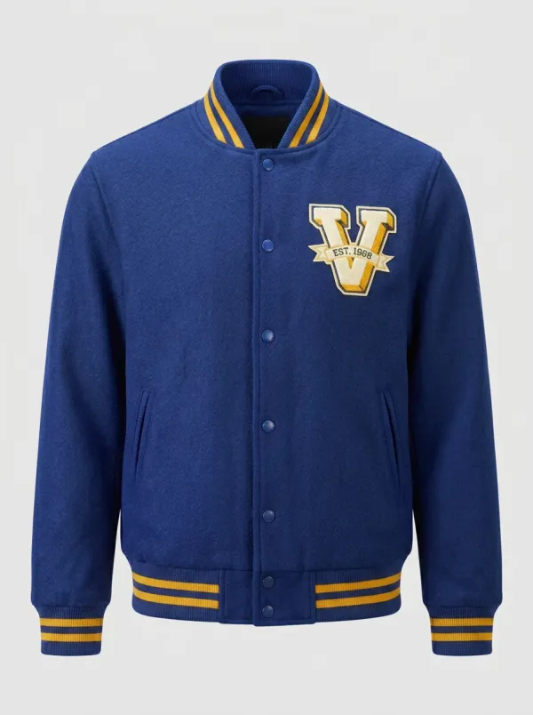 Men's Vintage Letter V 1968 Wool Baseball Jacket
