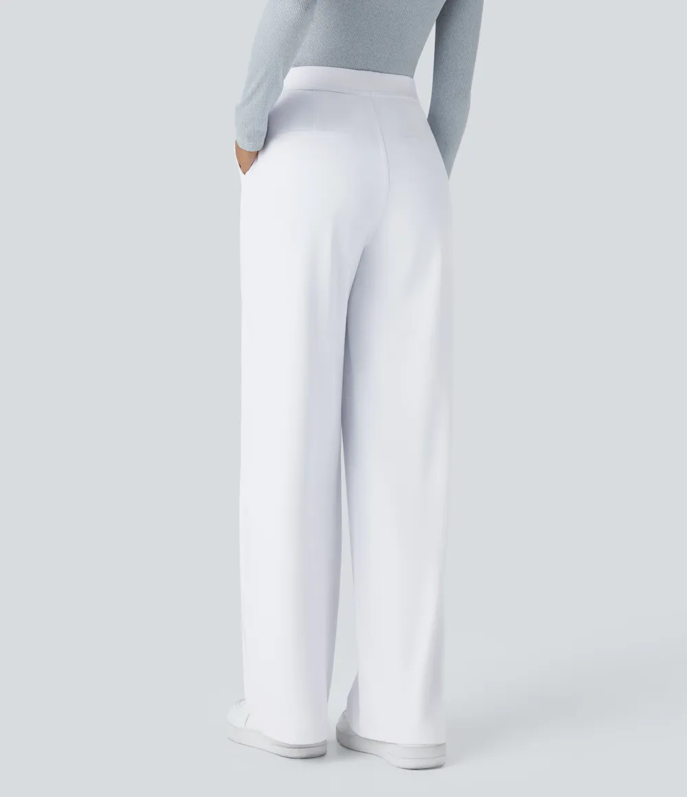 2026🔥  High Waisted Pocket Straight Leg Work Pants